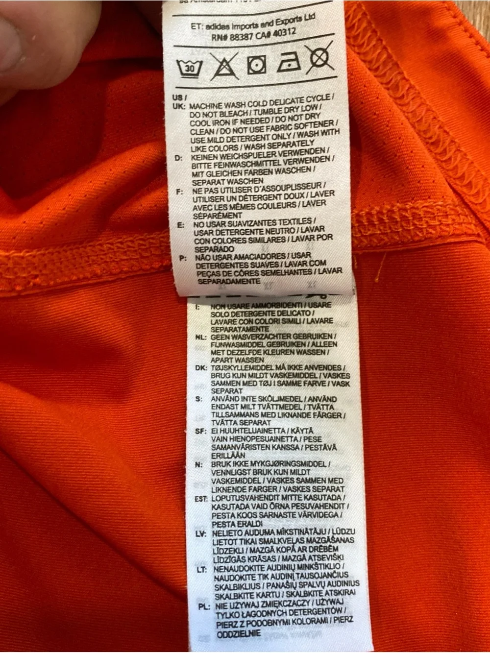adidas University of Miami Polo Shirt Mens XL Coaches Sideline Team Issue Orange